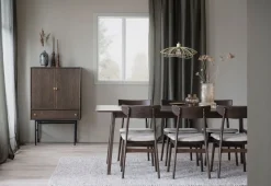Rodham Stol | Brun ek, beige