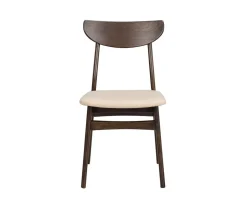 Rodham Stol | Brun ek, beige