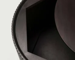 Roller Max Soffbord Ø60 | Mörkbrun Mahogny