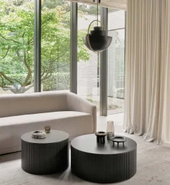 Roller Max Soffbord Ø80 | Mörkbrun Mahogny