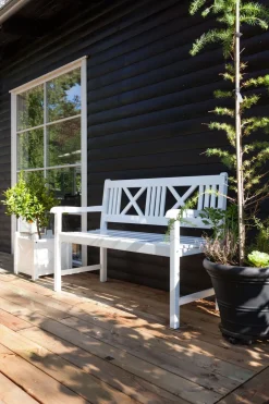 Rosenborg Trädgårdssoffa 3-Sits | Mahogny | Vit