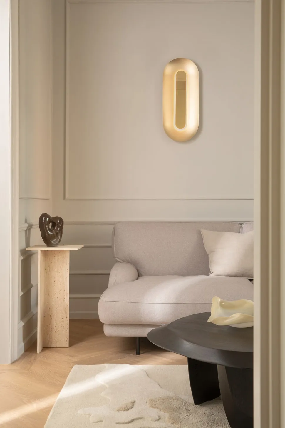 Sasi Vägglampa Large | Brass
