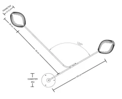 Satellite Vägglampa | Svartvit