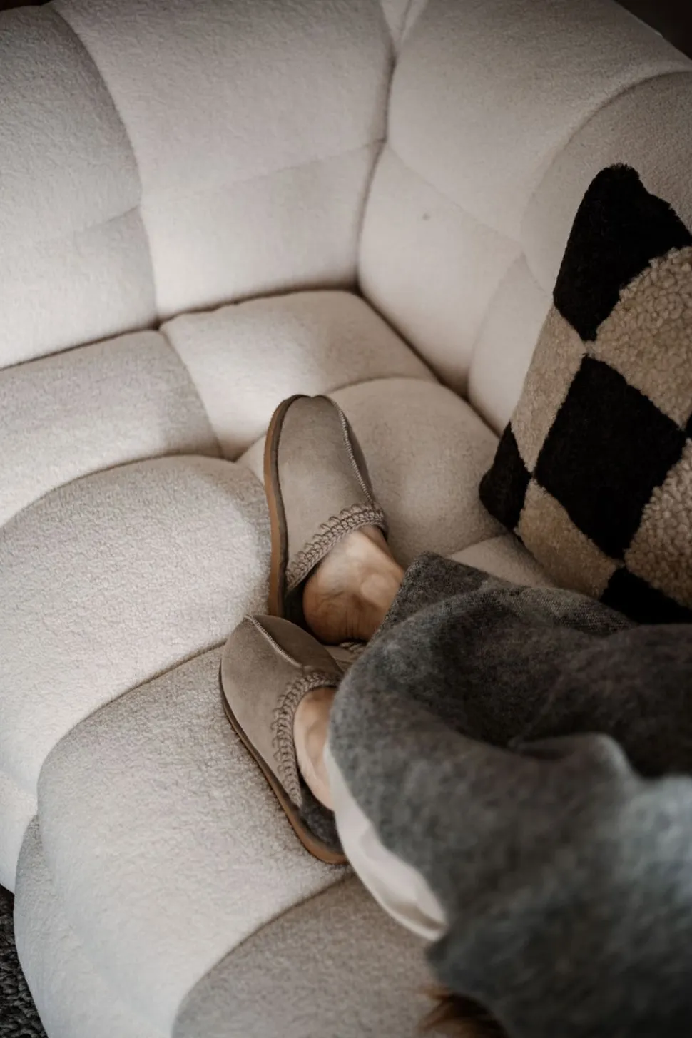 Selina Fårskinnstofflor Chestnut | Storlek 36