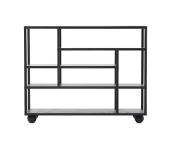 Show Hylla | Svart Ek, Carrara Marmor