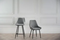 Sierra Barstol | Mörkgrått Microfibertyg