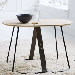 Sierra Sidobord Ask / Polo Läder