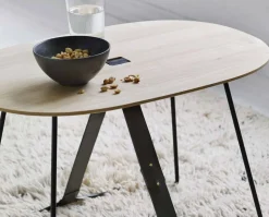 Sierra Sidobord Ask / Polo Läder