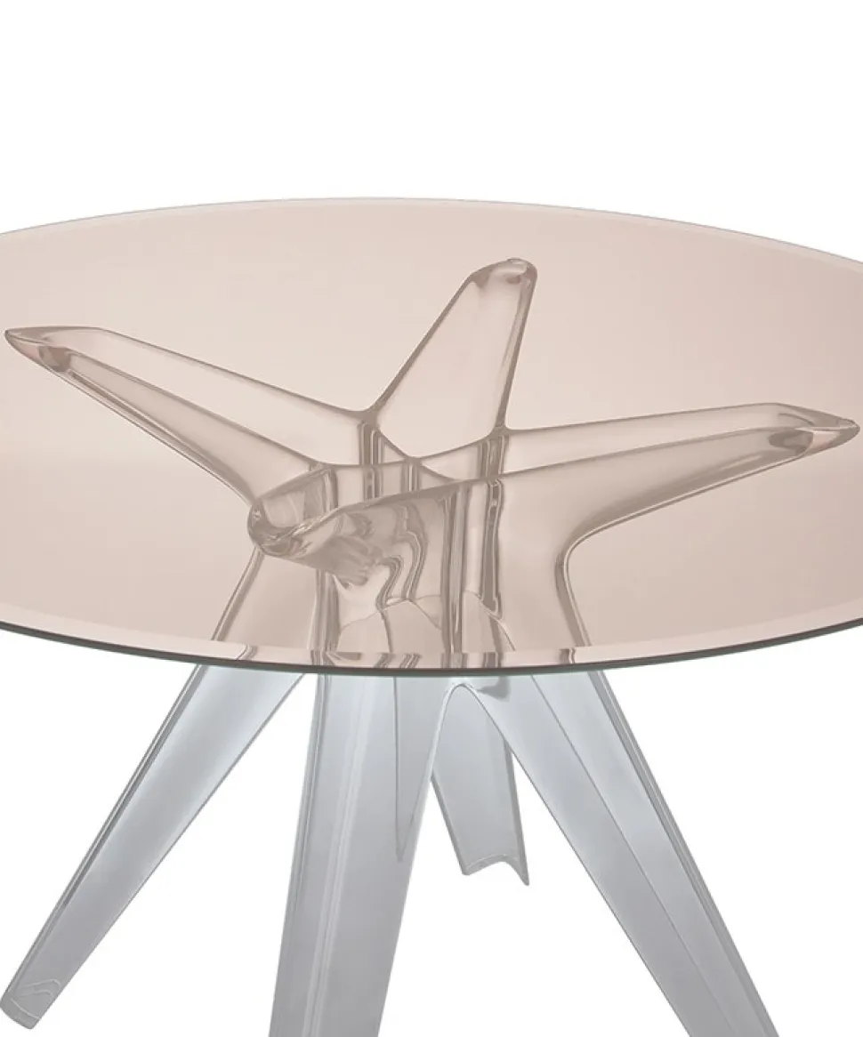 Sir Gìo matbord runt Ø120 Transparent | Rosa