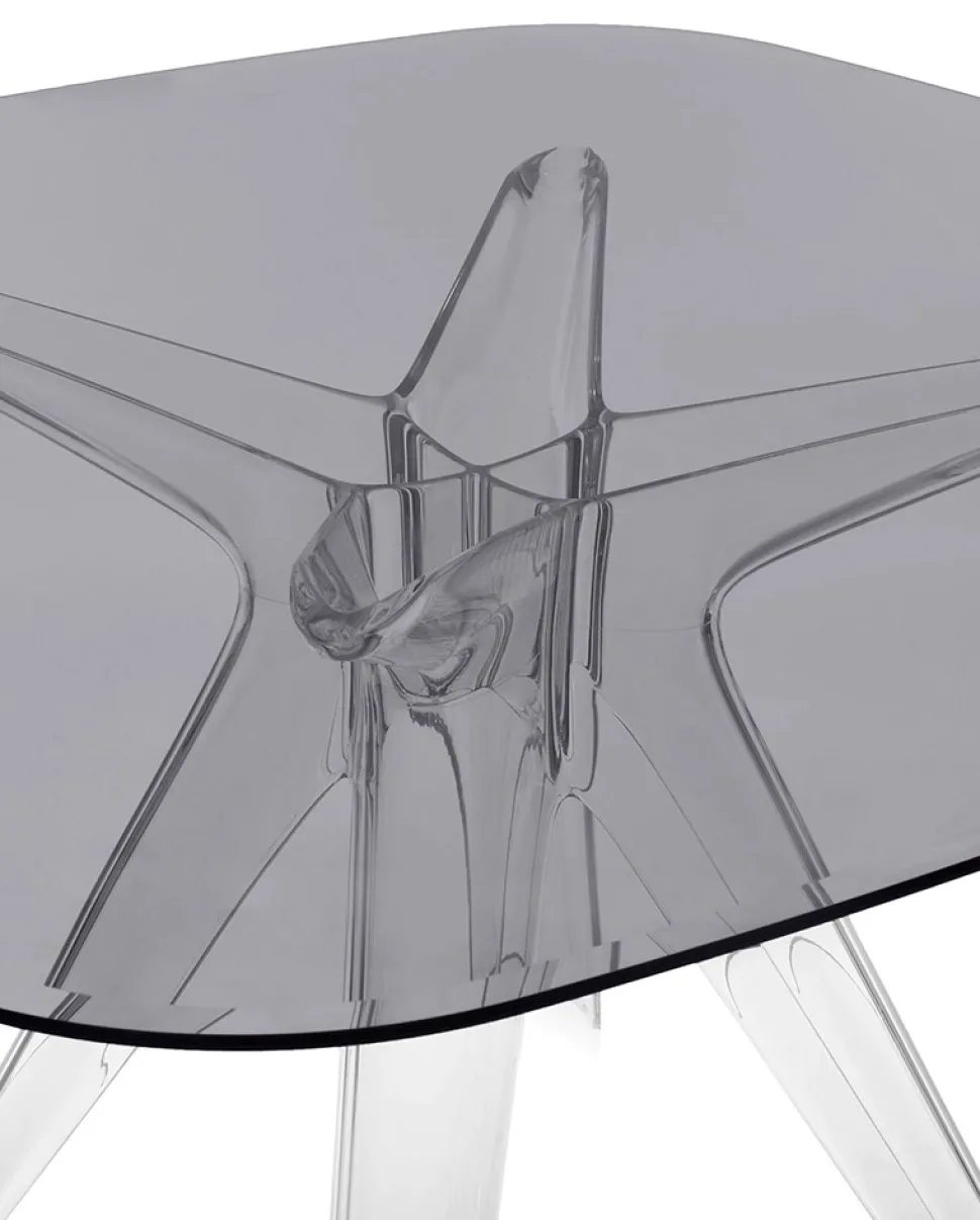 Sir Gìo matbord 120 Transparent | Rökgrå