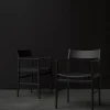Siza Karmstol | Svartlaserad Ask/Skinnsits