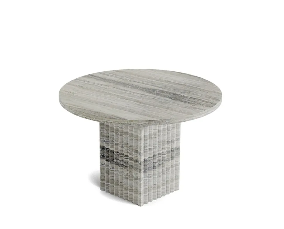 Soho Coffee Table Low | Silver Travertine