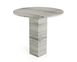 Soho Dining Table | Silver Travertine