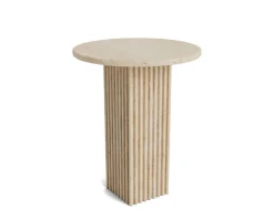 Soho Side Table High | Travertine
