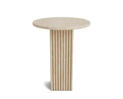 Soho Side Table High | Travertine