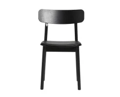 Soma Stol Svartmålad Ask | Lädersits Black