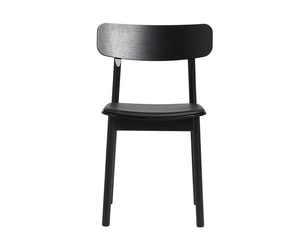 Soma Stol Svartmålad Ask | Lädersits Black