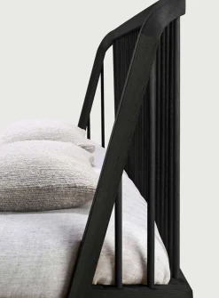 Spindle Sängram | Svart Ek | 180x200 cm