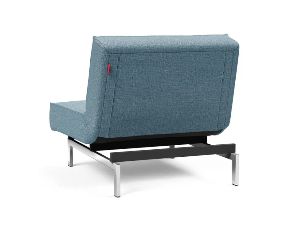 Splitback Fåtölj | 525 Mixed Dance Light Blue med Kromben