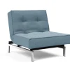 Splitback Fåtölj | 525 Mixed Dance Light Blue med Kromben