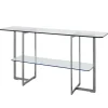 Square Avlastningsbord | SilverGrå/ Glas