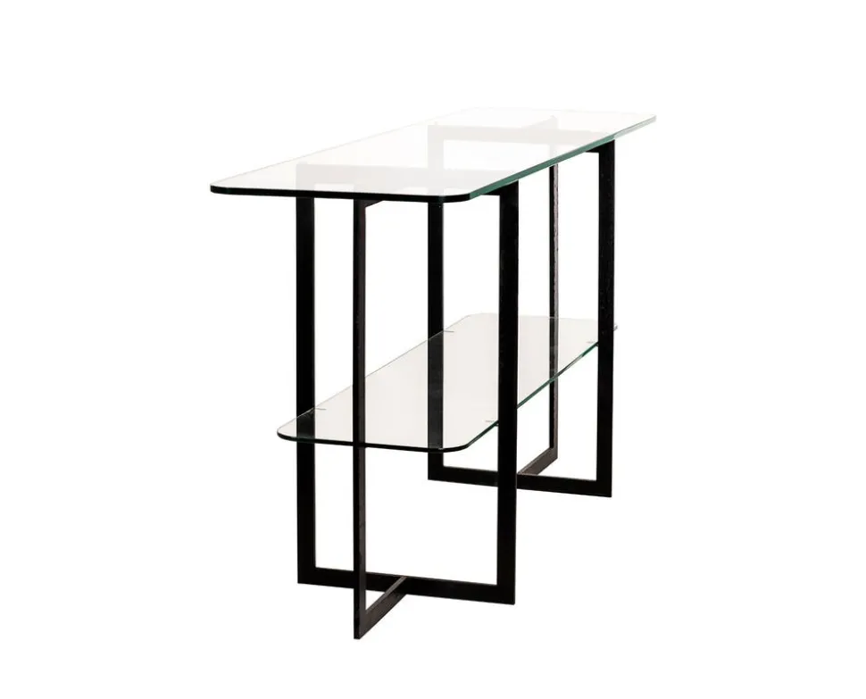 Square Avlastningsbord | Svart/ Glas