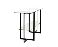 Square Avlastningsbord | Svart/ Glas