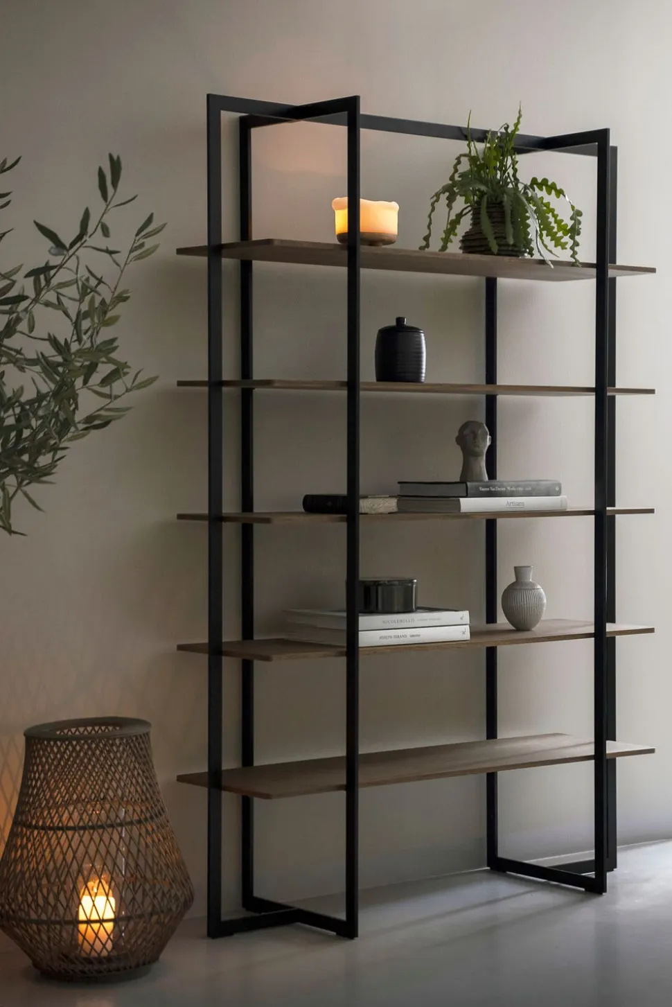 Square Bokhylla | SilverGrå/ Svart Ek