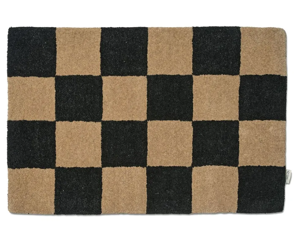 Square Dörrmatta | Svart/Natur