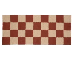 Square Gångmatta 80x200 Terracotta/Natur
