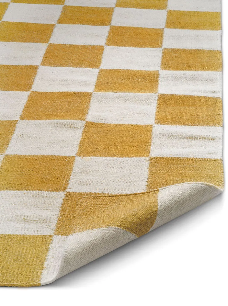 Square Gångmatta 80x200 Vit/Gul