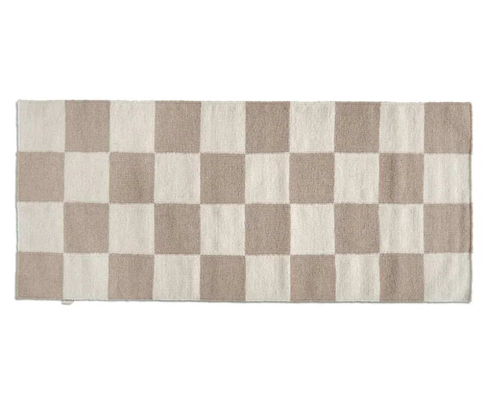 Square Gångmatta 80x200 Vit/Natur