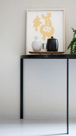 Square Hallbord | Svart/ Burned Walnut