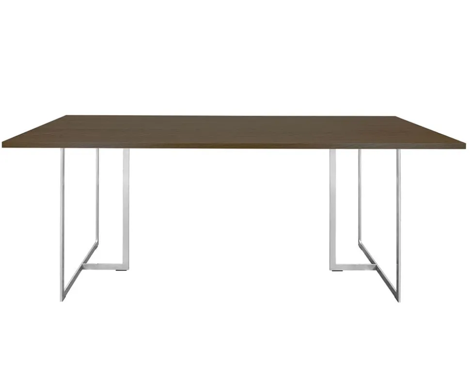 Square Matbord 200 | SilverGrå/ Burned Walnut