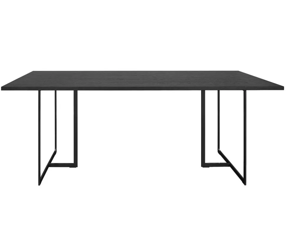 Square Matbord 200 | Svart Ek