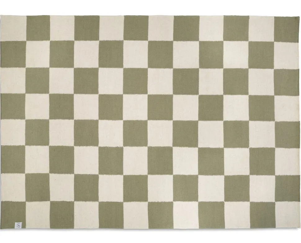 Square Matta 200x300 Vit/Grön
