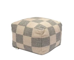 Square Puff | Grå/ Natur