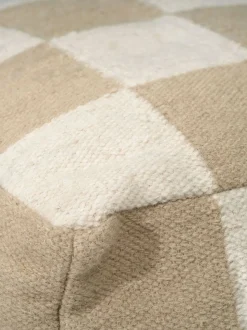 Square Puff | Vit/ Natur