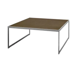 Square Soffbord 102 | SilverGrå/ Burned Walnut