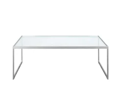 Square Soffbord 122 | SilverGrå/ Glas