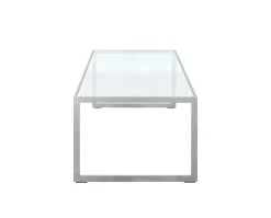 Square Soffbord 122 | SilverGrå/ Glas