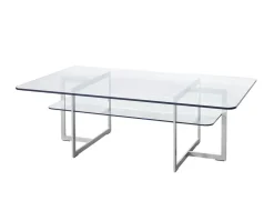 Square Soffbord | SilverGrå/ Glas