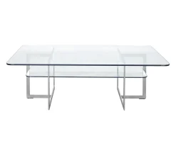 Square Soffbord | SilverGrå/ Glas