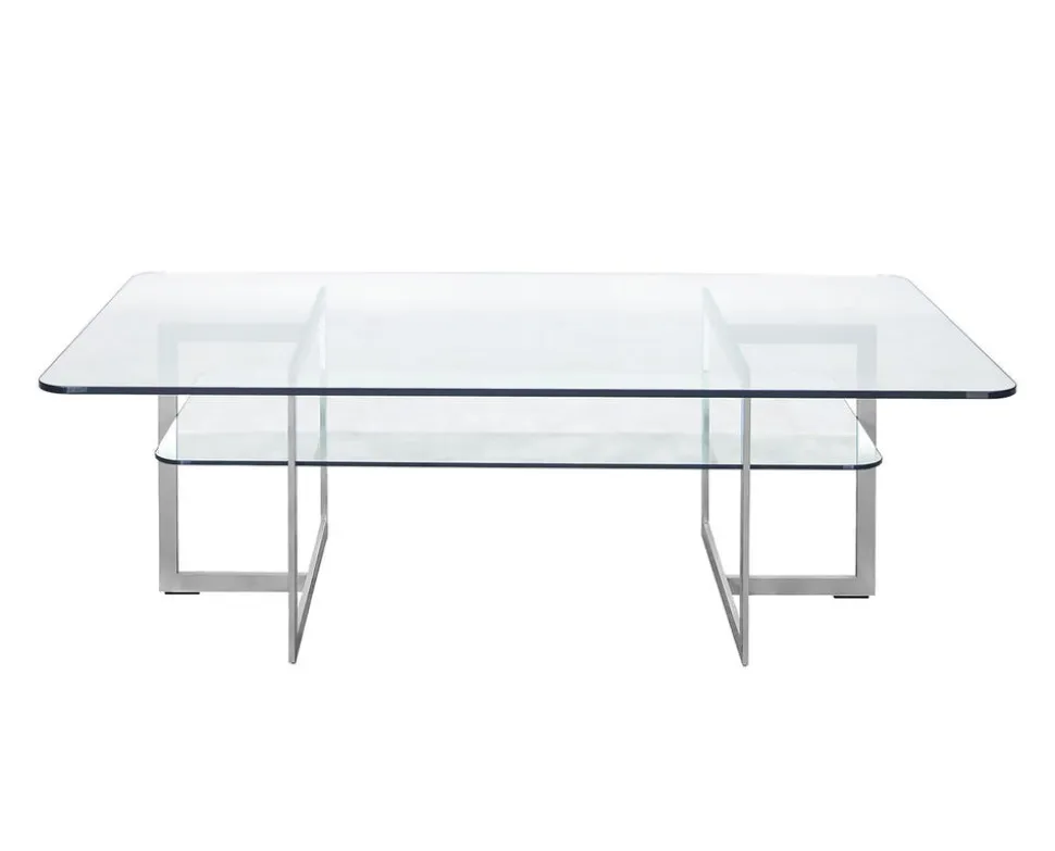 Square Soffbord | SilverGrå/ Glas