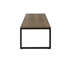 Square Soffbord 122 | Svart/ Burned Walnut