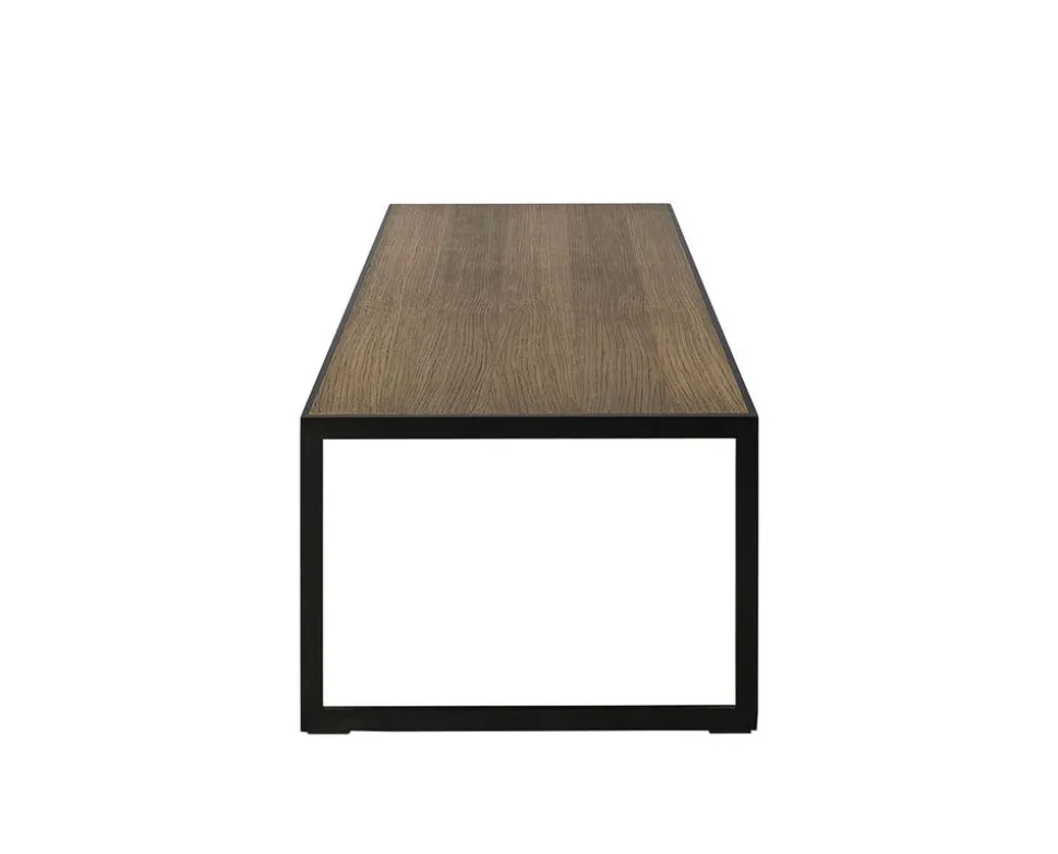 Square Soffbord 122 | Svart/ Burned Walnut