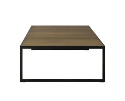 Square Soffbord 102 | Svart/ Burned Walnut