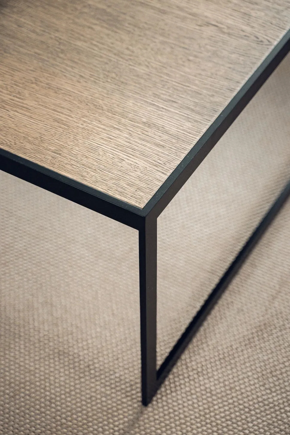 Square Soffbord 102 | Svart/ Glas