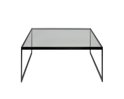 Square Soffbord 102 | Svart/ Glas