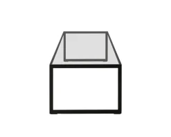 Square Soffbord 122 | Svart/ Glas
